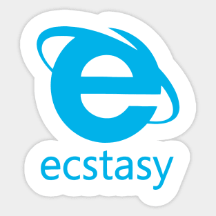 ecstasy tumblr blue Sticker